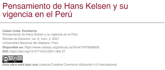 Pensamiento de Hans Kelsen y su vigencia en el Perú